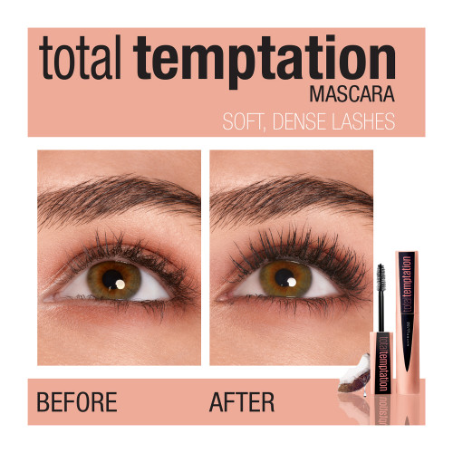Mascara volume Total Temptation - Noir maybelline avant après