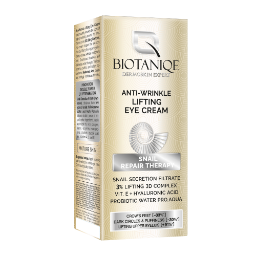 Packaging crème anti-wrinkle lifting eye cream - Biotaniqe - SAGA Cosmetics