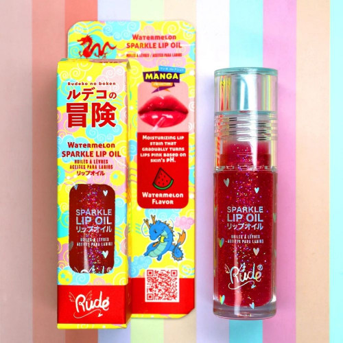 Découvrez l'Huile lèvres paillette manga - Watermelon de RUDE COSMETICS