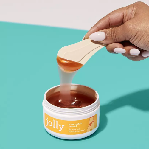 La cire pour le corps au parfum caramel de Jolly