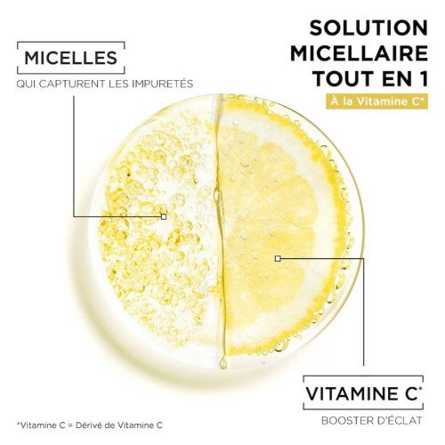 Eau micellaire à la vitamine C les actifs